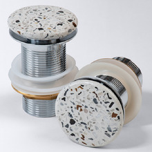 Como 390mm Round Terrazzo Above Counter Basin With 32mm Waste